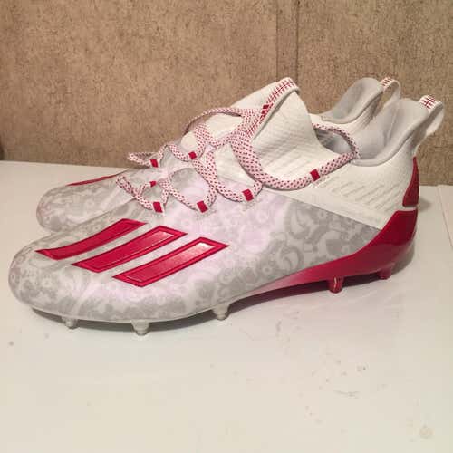 Adidas Adizero New Reign Young King Football Cleats Floral RED Size 7