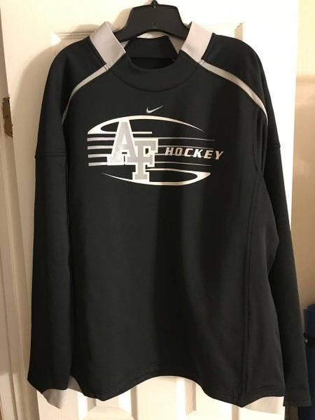 Air Force Hockey Black Men's Used Adult Large Nike Therma Fit pullover sweatshirt