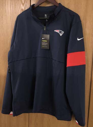 Nike Men’s NFL New England Patriots Therma Half Zip Jacket AO3168-419 Size L