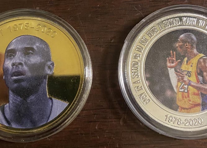 Kobe Bryant 2 Commemorative Coin Set New