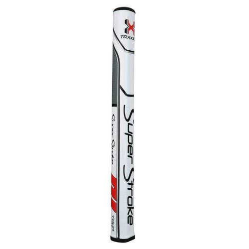 Super Stroke Traxion Tour 3.0 Putter Grip (White/Grey/Red, 1.26", 66g) Golf NEW