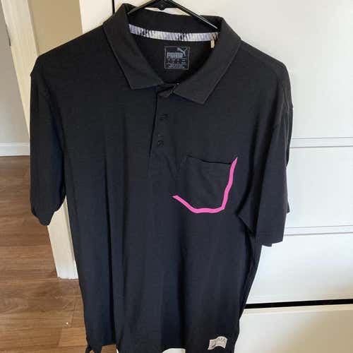 Black Adult Large Puma Shirt