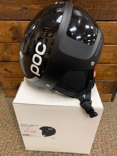 Black Unisex Medium/Large POC Skull Light II Helmet