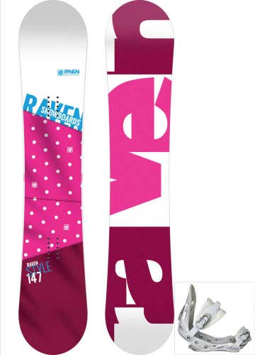 NEW $600 Raven Style Snowboard & Avalanche Bindings Combo 150CM Rocker Ride
