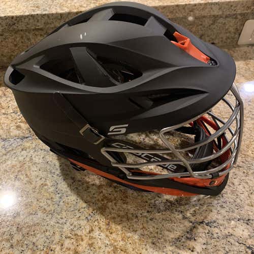 Black New Cascade S Helmet (Orange Chin)