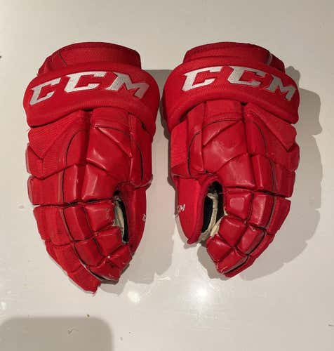 Red Senior CCM 14" Pro Stock Gloves