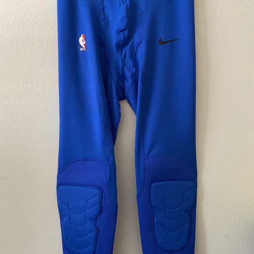 Nike NBA Pro Hyperstrong Padded Tights Basketball Pants 3/4 Royal Blue Player Issue XL