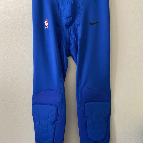 Nike NBA Pro Hyperstrong Padded Tights Basketball Pants 3/4 Royal Blue Player Issue XL