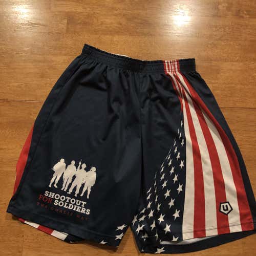 Shootout For Soldiers Adult Medium Navy Shorts
