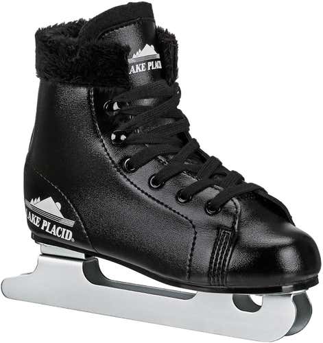 Lake Placid Starglide Boy's Double Runner Figure Ice Skates - Black - Youth Size 12 - New
