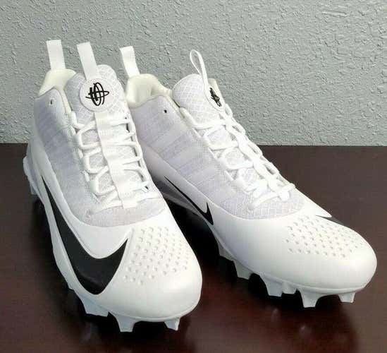 New Nike Alpha Huarache Pro LAX Lacrosse Cleats Mens Size 10.5 white/black