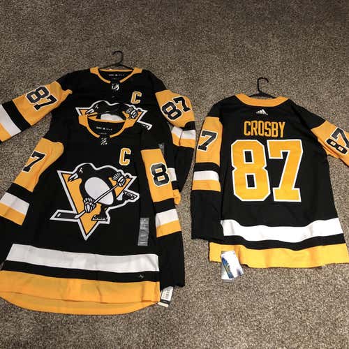 Black Pittsburgh Penguins Sidney Crosby Size 52 Adidas Pro Stock Jersey
