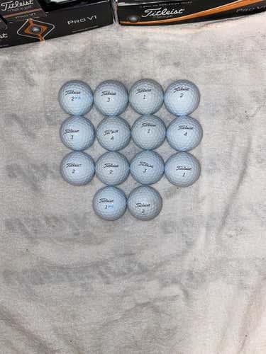 (14)White Used Titleist Pro V1 Balls