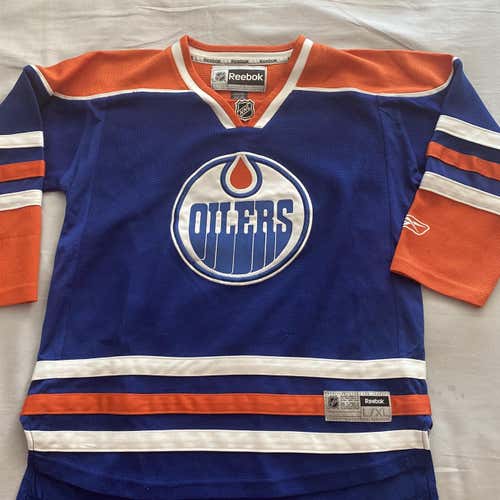 Oilers Blue Youth XL Reebok  Jersey