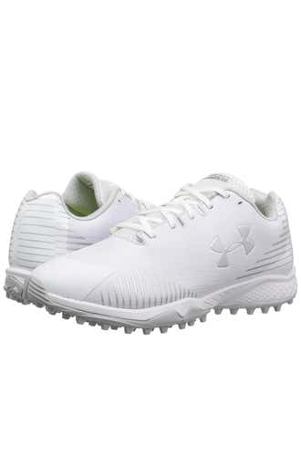 White Used Under Armour Women's Lax Finisher Turf Lacrosse Shoe