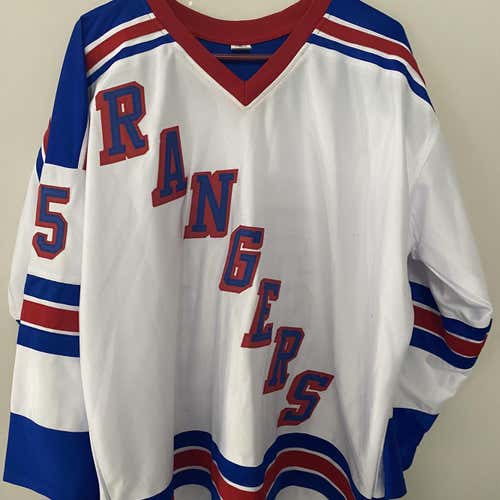 New York Rangers Mike Richter Autographed White Adult XL Other Pro Stock Jersey