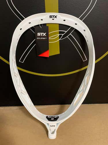 White New Goalie STX Unstrung Eclipse 2 Goalie Head