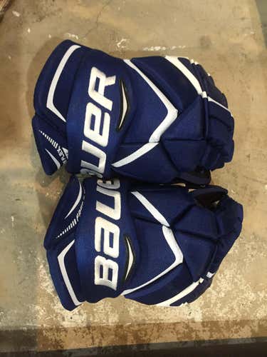 Blue New Senior Bauer Vapor X900 Gloves 14"