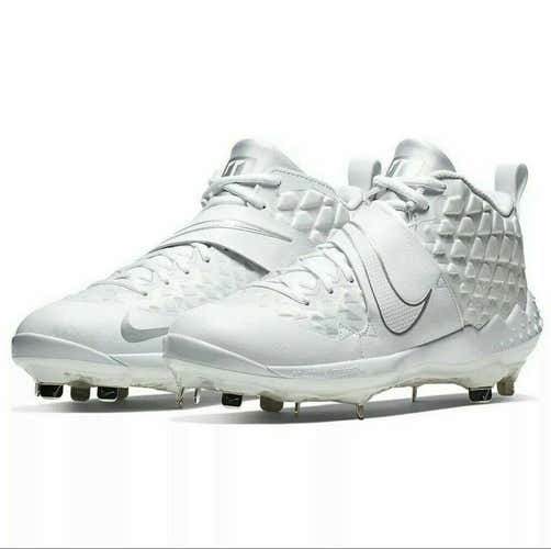 NIKE ZOOM TROUT PRO 6 VI METAL BASEBALL CLEATS SHOES MENS SIZE 9.5 MIKE TROUT WHITEOUT BRAND NEW HTF