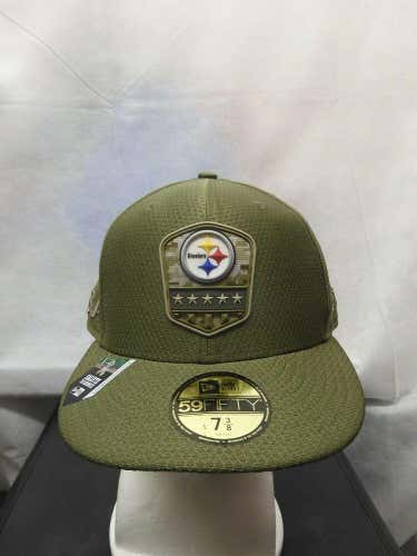 NWS 2019 Pittsburgh Steelers Salute to Service New Era 59fifty 7 3/8 NFL