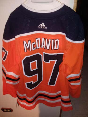 Connor McDavid Edmonton Oilers Adidas Men’s NHL Authentic Jersey 52