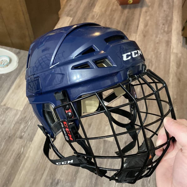 Blue New Medium CCM Vector V08 Pro Stock Helmet