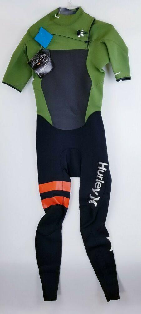 New $180 Men's Hurley Fusion 202 Wetsuit 2/2MM Long Sleeve Fullsuit Black Small 