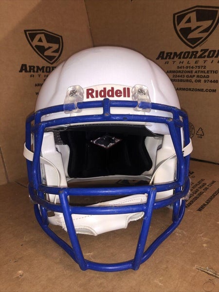 USED RIDDELL ADULT SPEED FOOTBALL HELMET - MEDIUM - WHITE METALLIC