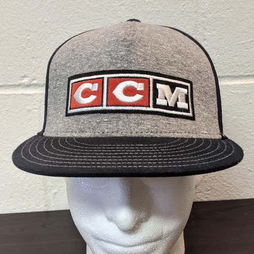 CCM Hockey Retro FlexFit Hat, Gray - S/M
