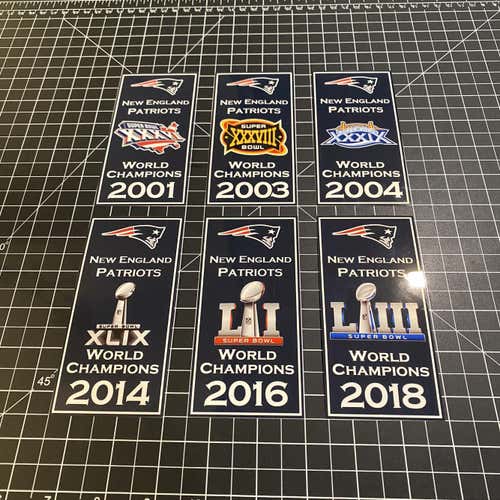New England Patriots Super Bowl Champion DECAL Banners