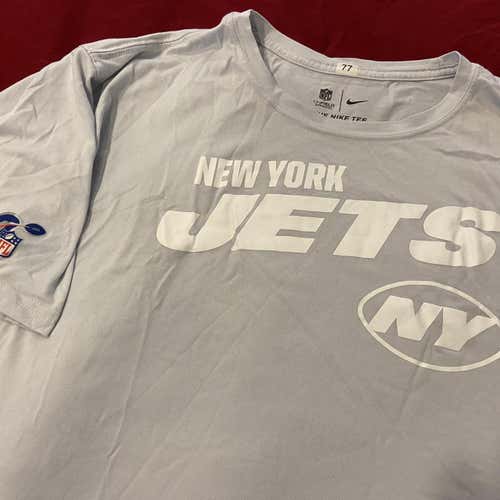 New York Jets NFL 100 Team Issued #77 Gray Adult XXXL Nike T-Shirt
