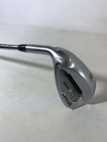 Used Ping W Brushed Silver 56 Degree Steel Stiff Flex Wedge Lh