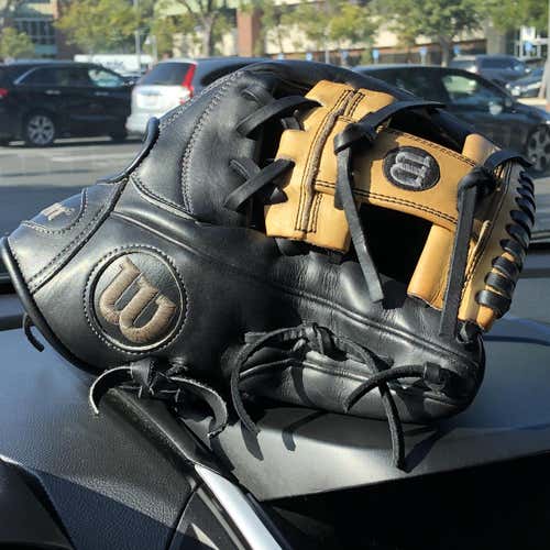 Black High School/College Infield A1k 11.75" Baseball Glove
