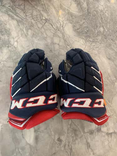 Navy Blue CCM Jetspeed FT1 13" Hockey Gloves