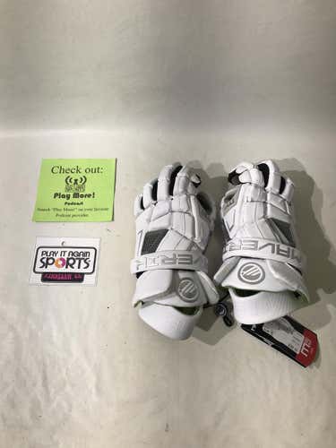 Maverik Used White Lacrosse Gloves