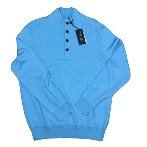 Polo Ralph Lauren Men's Torrey Pines Blue Wool Sweater Size Med