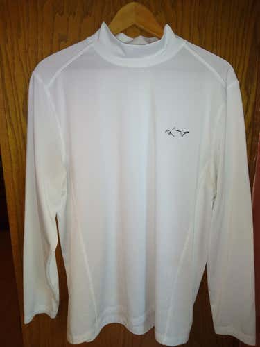 Greg Norman/Tasso Elba ML75 Long Sleeve Stretch Mock Shirt, size L, white, men's