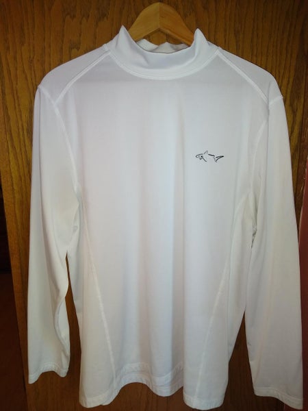 Greg Norman/Tasso Elba ML75 Long Sleeve Stretch Mock Shirt, size L, white, men's