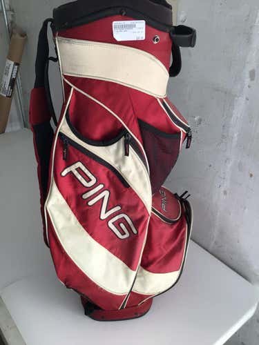 Used Ping Red Bag Golf Cart Bags