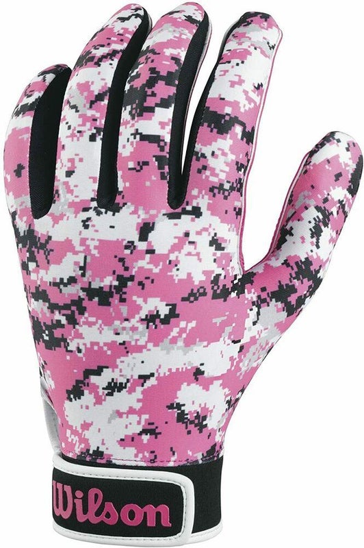 Wilson NFL Stretch Fit Football Gloves - Seattle-Youth (WTF9327SE)