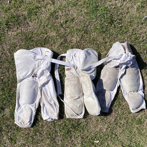 White Youth Small Schutt Poly Knit All-In-One pants with pads Pants