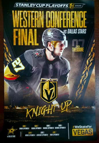 Vegas Golden Knights Western Conference Final Poster!  - New! - With Shea Theodore!!