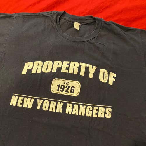 New York Rangers Team Issued Blue Adult Large T-Shirt