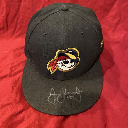 MiLB West Virginia Power John Kuchno Signed & GameUsed New Era Hat