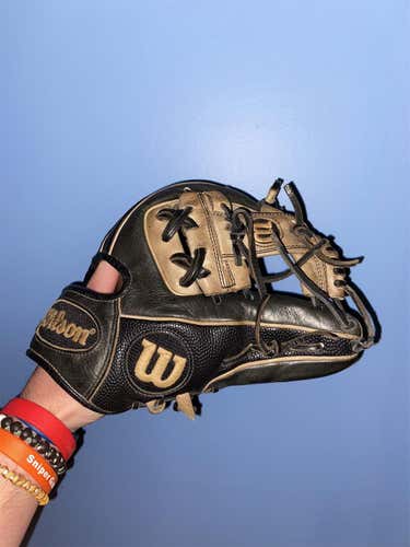 Black High School/College Infield A2000 11.5" Baseball Glove
