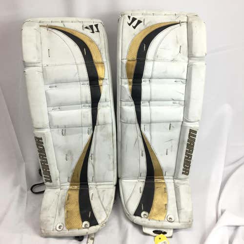 White Used Junior 29" + 1” Warrior Swagger Goalie Leg Pads