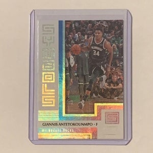Giannis Antetokounmpo Milwaukee Bucks 2017-18 Panini NBA Status Symbols insert