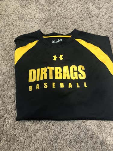 Long Beach State Dirtbags Baseball Black Used Men's Adult XL Under Armour Shirt