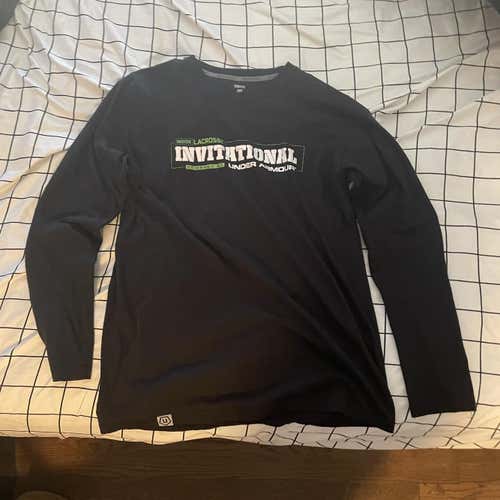 Black Ua Inside Lacrosse Long Sleeve (medium)