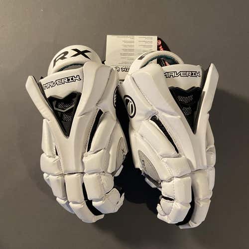 White New Player's Maverik Rome RX 10" Lacrosse Gloves